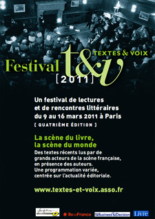 Soires Lectures Paris - le Festival Textes et Voix 2011 PARIS